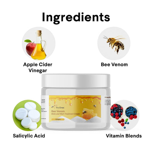 Bee Venom Mole and Wart Treatment Cream 100 gm Pack of 1