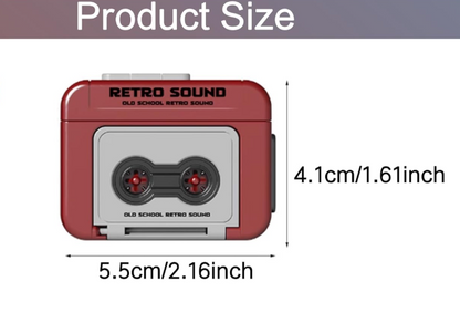 Mini Retro Recorder Keychain – Voice Recording & Cassette Music Pendant Product -Luckily