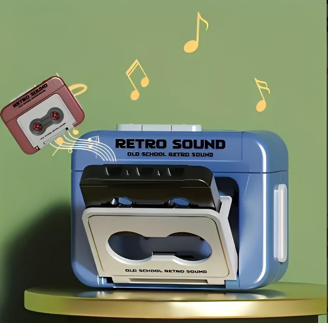 Mini Retro Recorder Keychain – Voice Recording & Cassette Music Pendant Product -Luckily