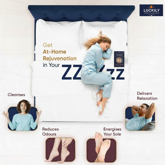 Luckily Premium Detox Foot Patches – 10 Natural Cleansing Pads | Toxin Remover Foot Patch for Pain Relief, Stress Relief & Better Sleep | For Men & Women