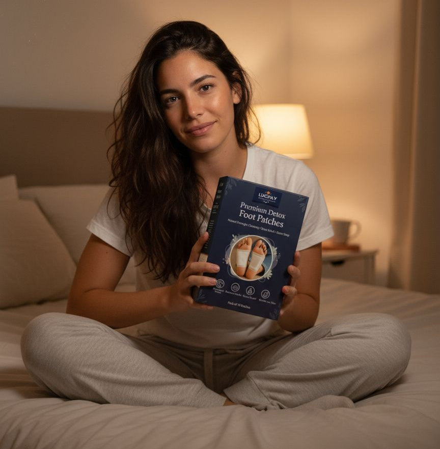 Luckily Premium Detox Foot Patches – 10 Natural Cleansing Pads | Toxin Remover Foot Patch for Pain Relief, Stress Relief & Better Sleep | For Men & Women